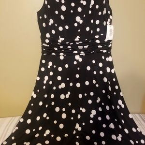 Size 12P Jessica Howard Sleeveless Polka Dot Dress